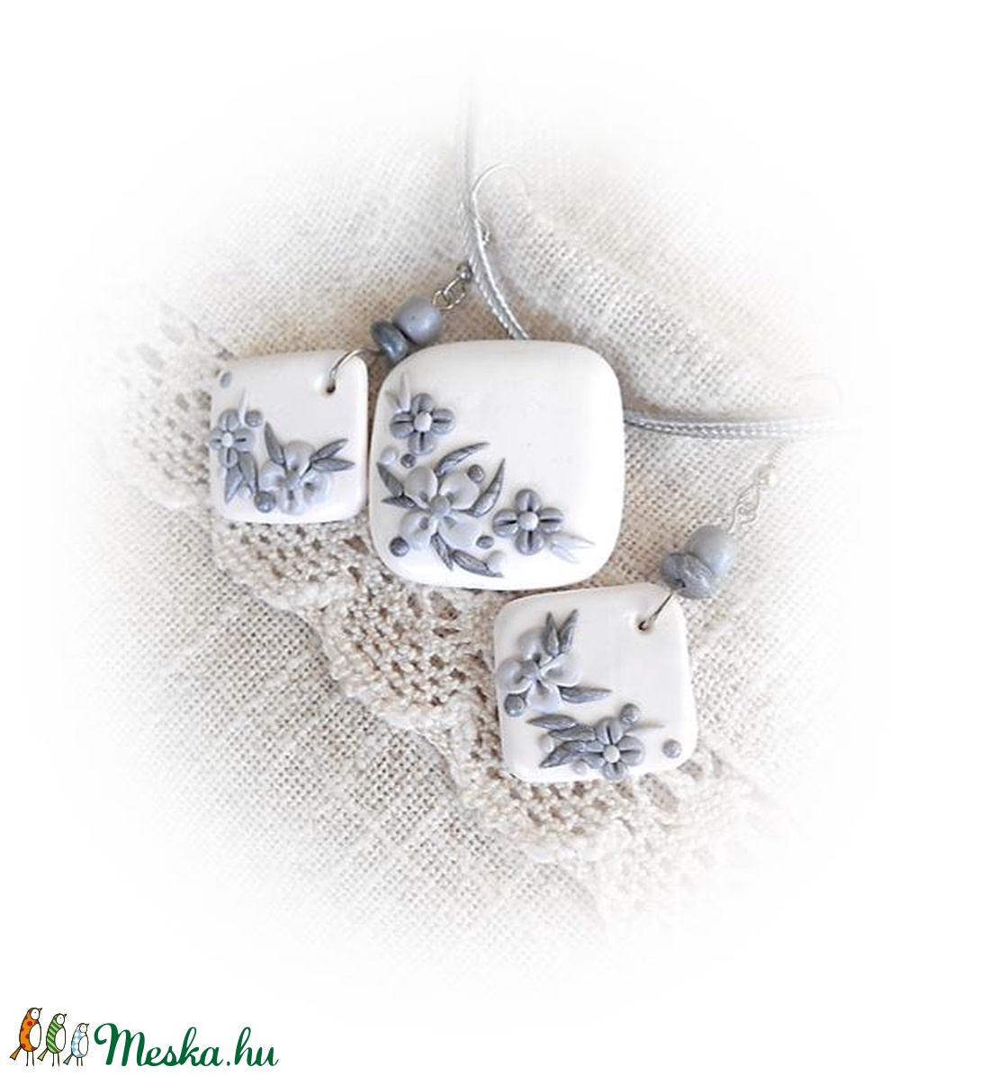 Ezüstös elegancia - ékszer szett - ékszer - ékszerszett - Meska.hu