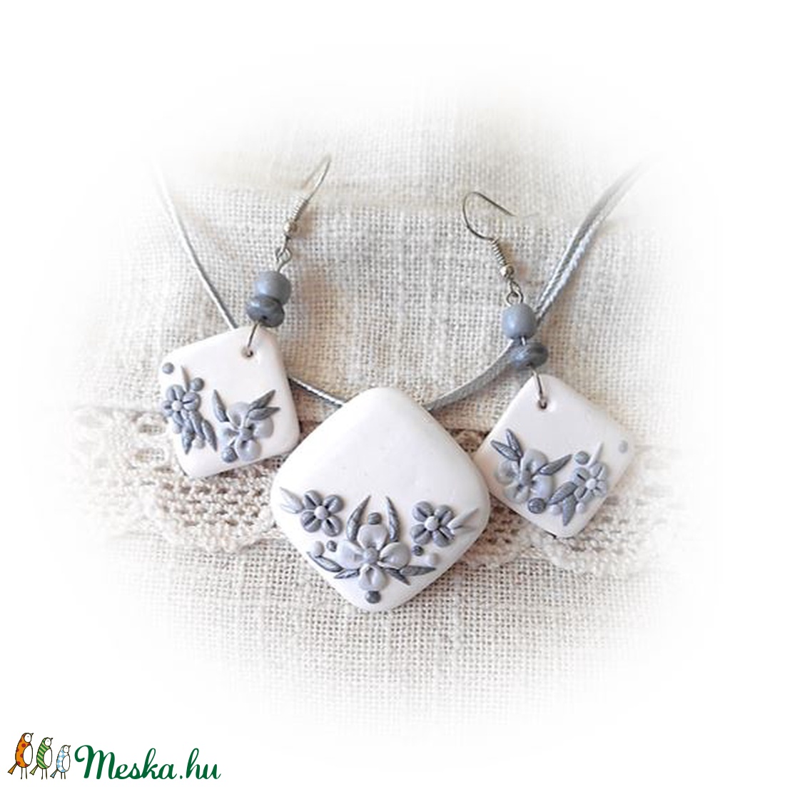 Ezüstös elegancia - ékszer szett - ékszer - ékszerszett - Meska.hu