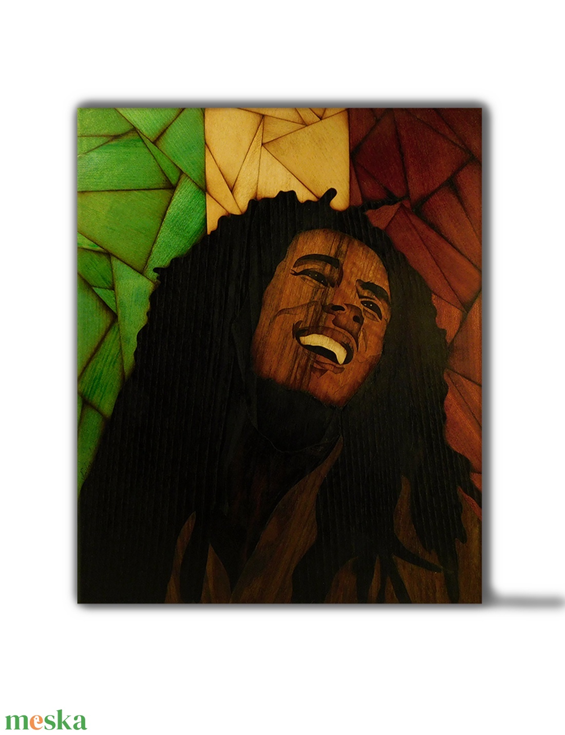 Bob Marley énekes fa portré - művészet - portré & karikatúra - portré - Meska.hu