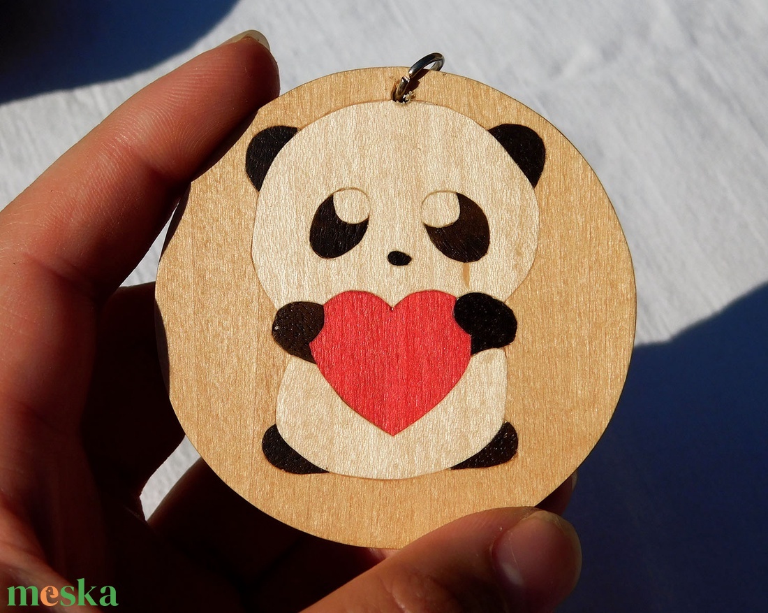 szivecskés panda fa kulcstartó/mágnes (Intarzia) - táska & tok - kulcstartó & táskadísz - kulcstartó - Meska.hu szivecskés panda fa kulcstartó/mágnes (Intarzia) - táska & tok - kulcstartó & táskadísz - kulcstartó - Meska.hu