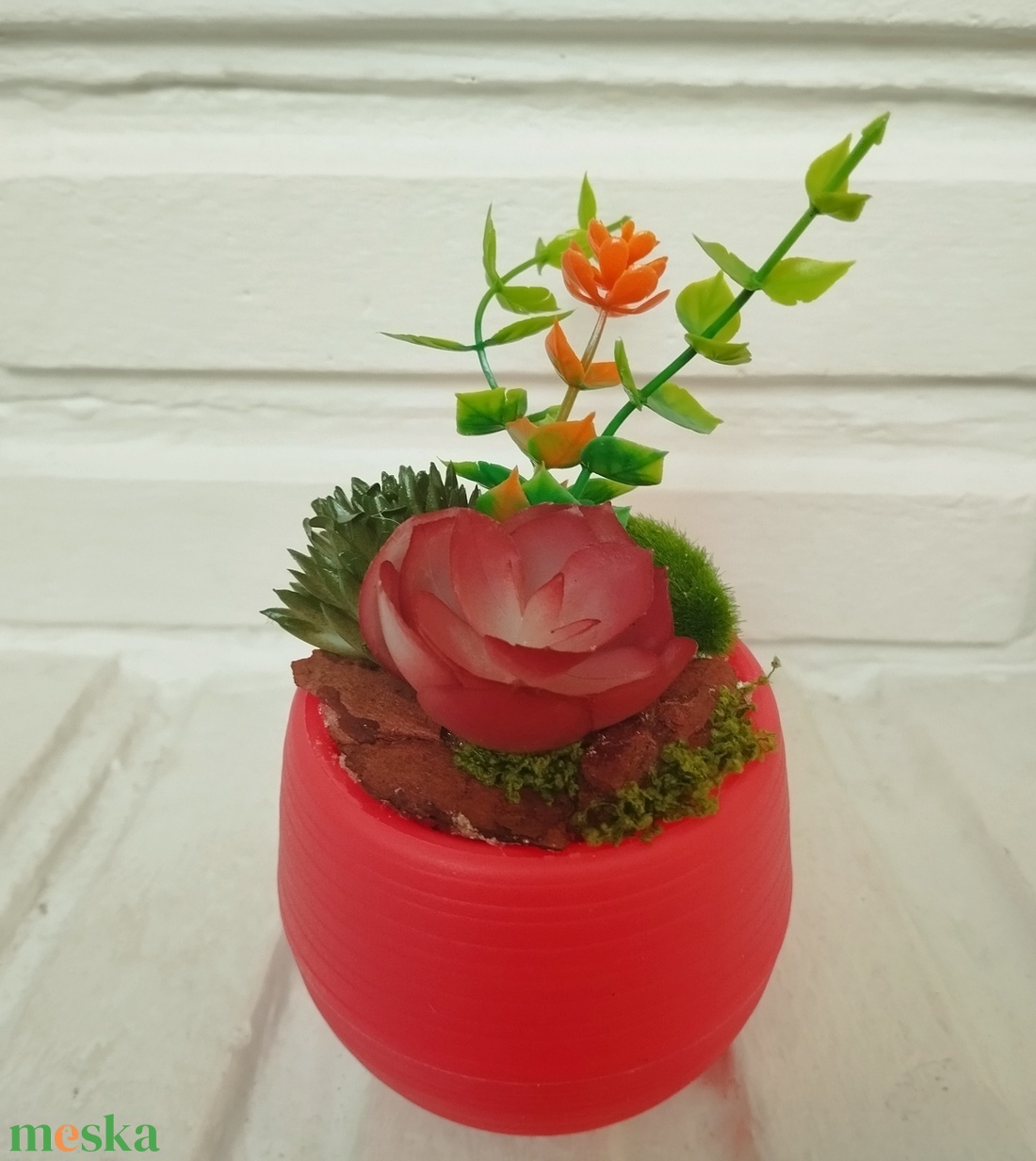 Mini pozsgás dekor - otthon & életmód - dekoráció - virágdísz és tartó - csokor & virágdísz - Meska.hu