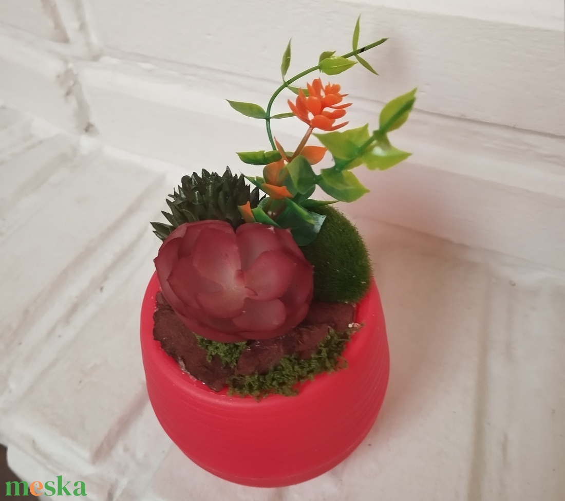 Mini pozsgás dekor - otthon & életmód - dekoráció - virágdísz és tartó - csokor & virágdísz - Meska.hu