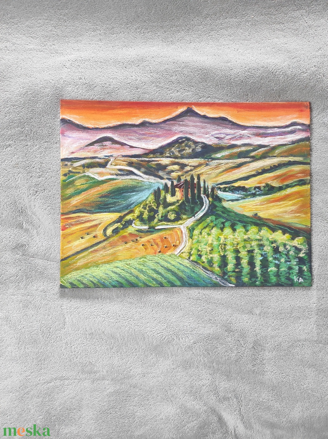 Toscana C. Tájkép - művészet - festmény - akril - Meska.hu Toscana C. Tájkép - művészet - festmény - akril - Meska.hu