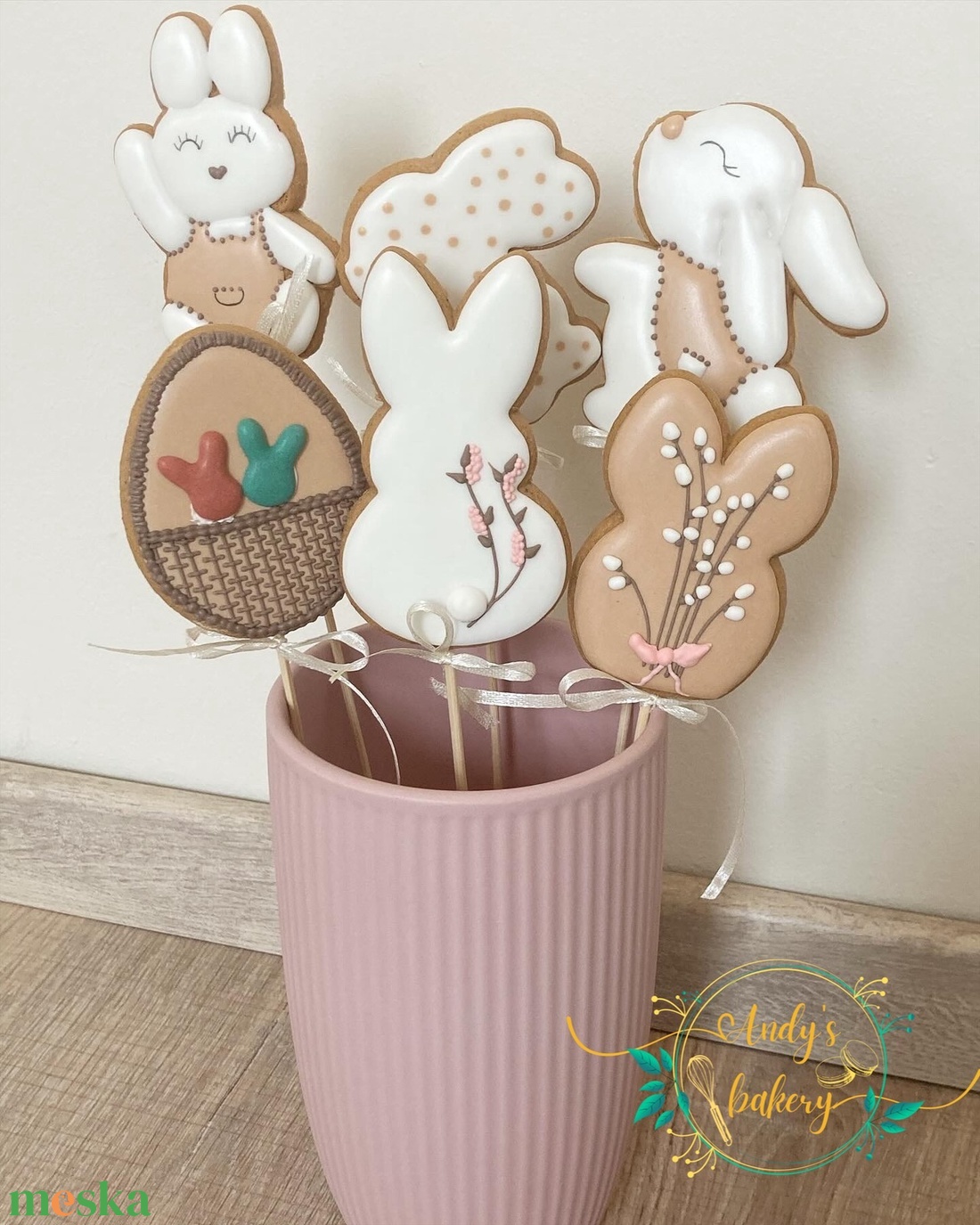 Húsvéti nyuszi dekoráció szett - ünnepi díszek, dekorációk - húsvéti díszek és dekorációk - Meska.hu