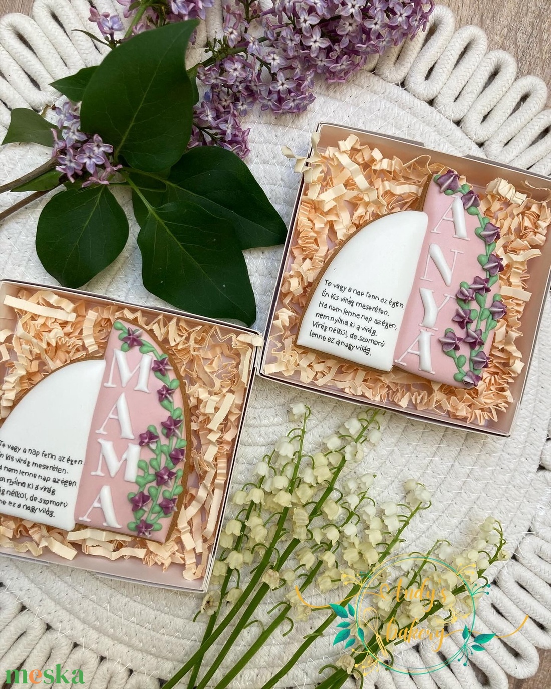 Anyák napi köszöntő Mama felirattal - élelmiszer - gourmet ajándékcsomag - Meska.hu