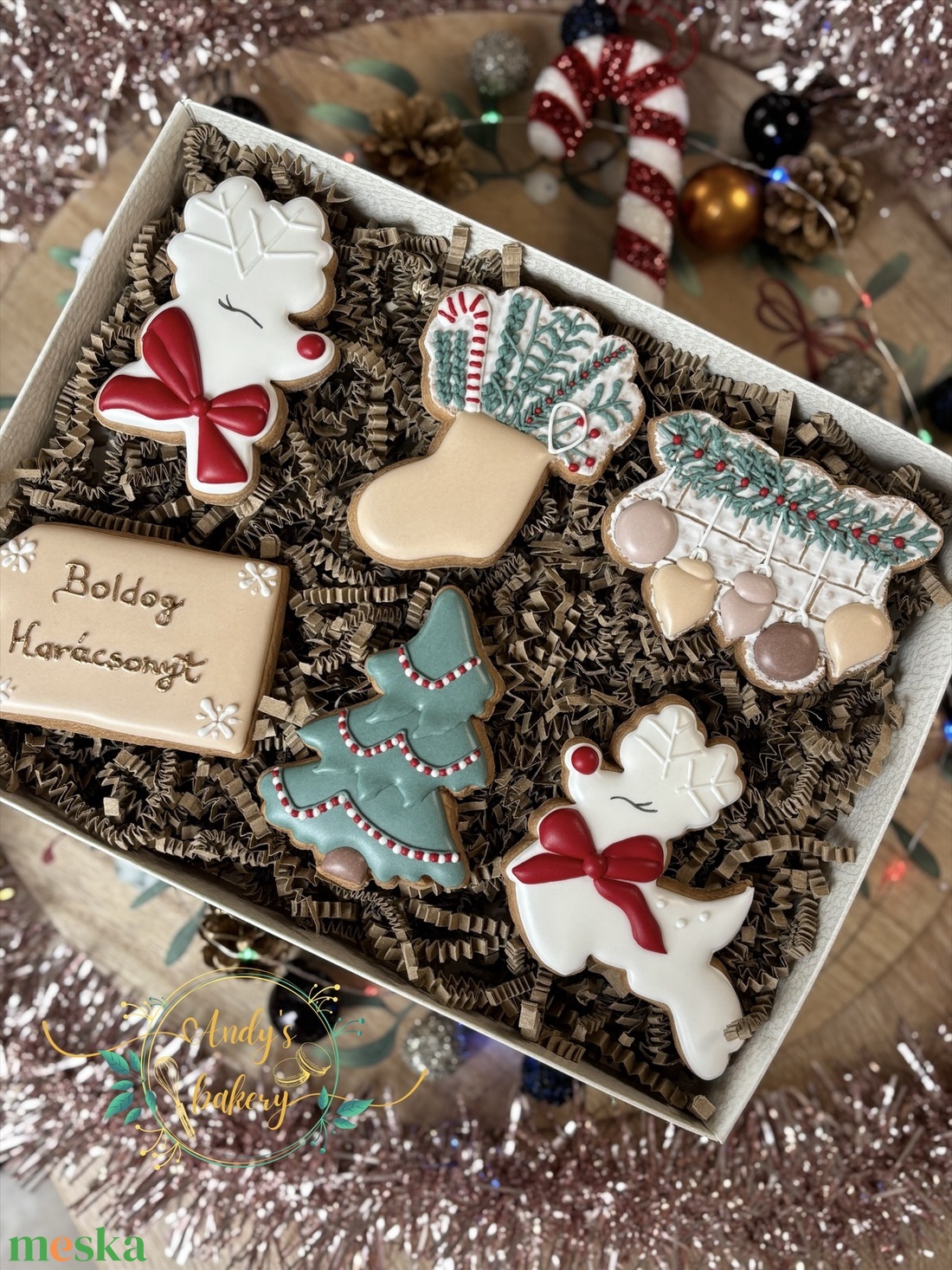 Karácsonyi hangulat szarvasokkal - élelmiszer - gourmet ajándékcsomag - Meska.hu