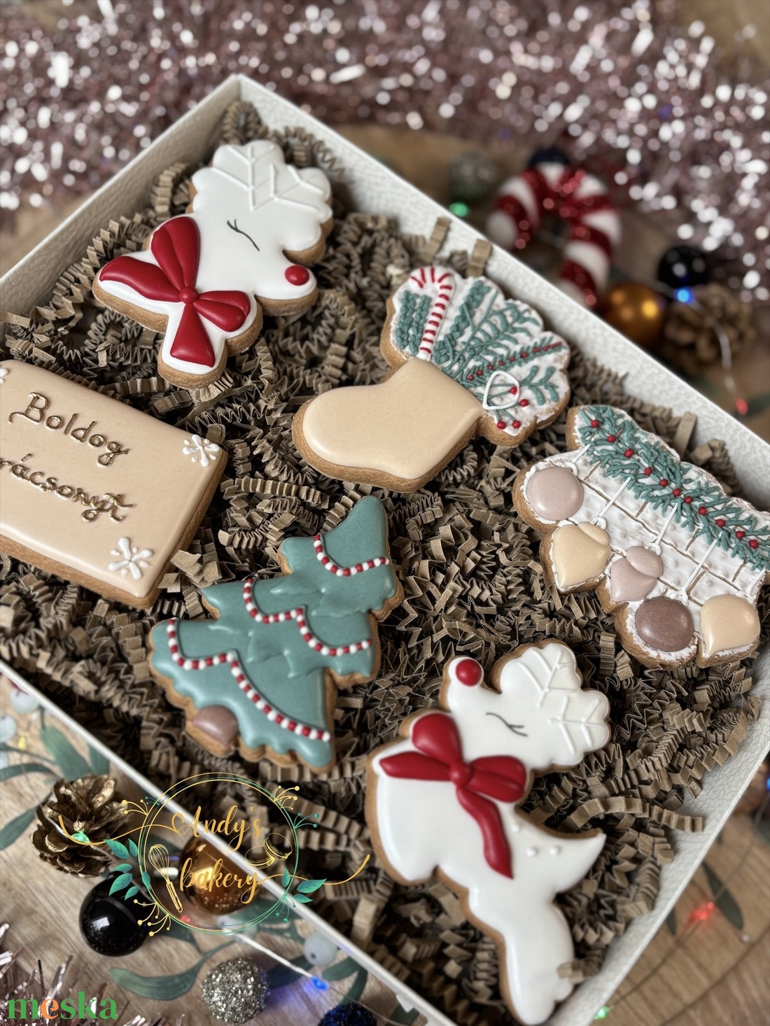 Karácsonyi hangulat szarvasokkal - élelmiszer - gourmet ajándékcsomag - Meska.hu