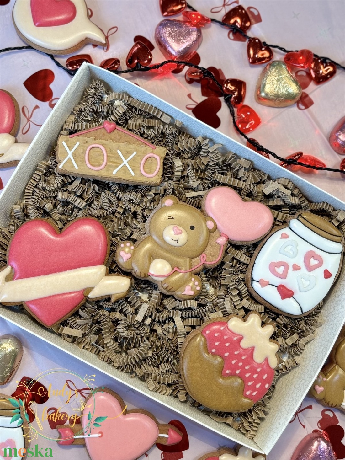 Valentin napi box - élelmiszer - gourmet ajándékcsomag - Meska.hu