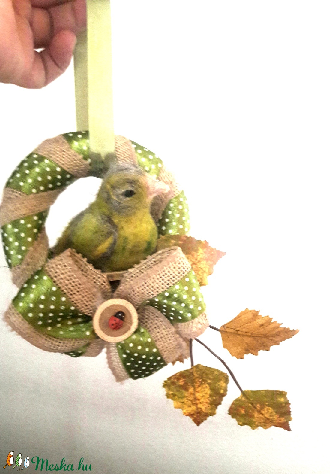 Zöldike ajtódísz - otthon & életmód - dekoráció - Meska.hu