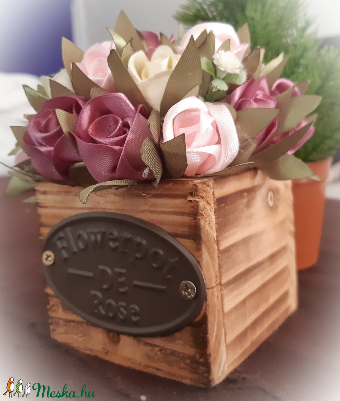 Rustica kaspó asztalidísz - otthon & életmód - dekoráció - Meska.hu