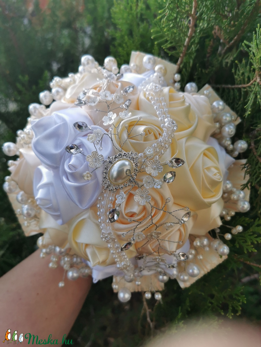 Vanília pezsgő esküvői szett - esküvő - esküvői szett - Meska.hu