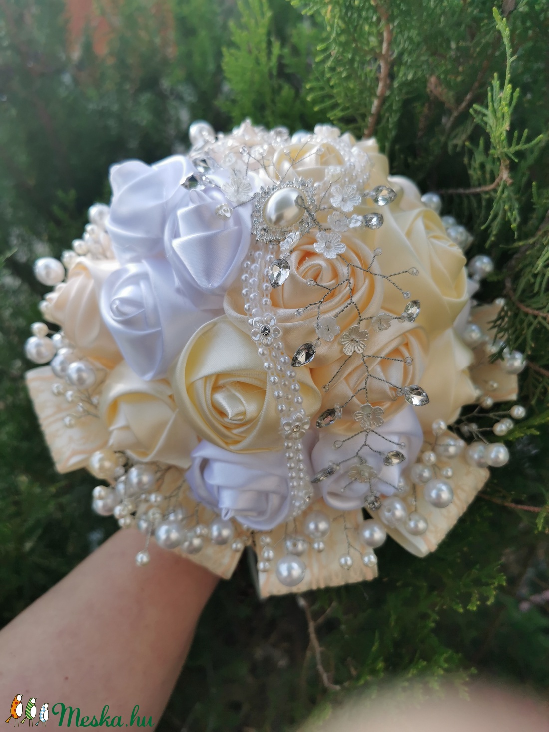 Vanília pezsgő esküvői szett - esküvő - esküvői szett - Meska.hu