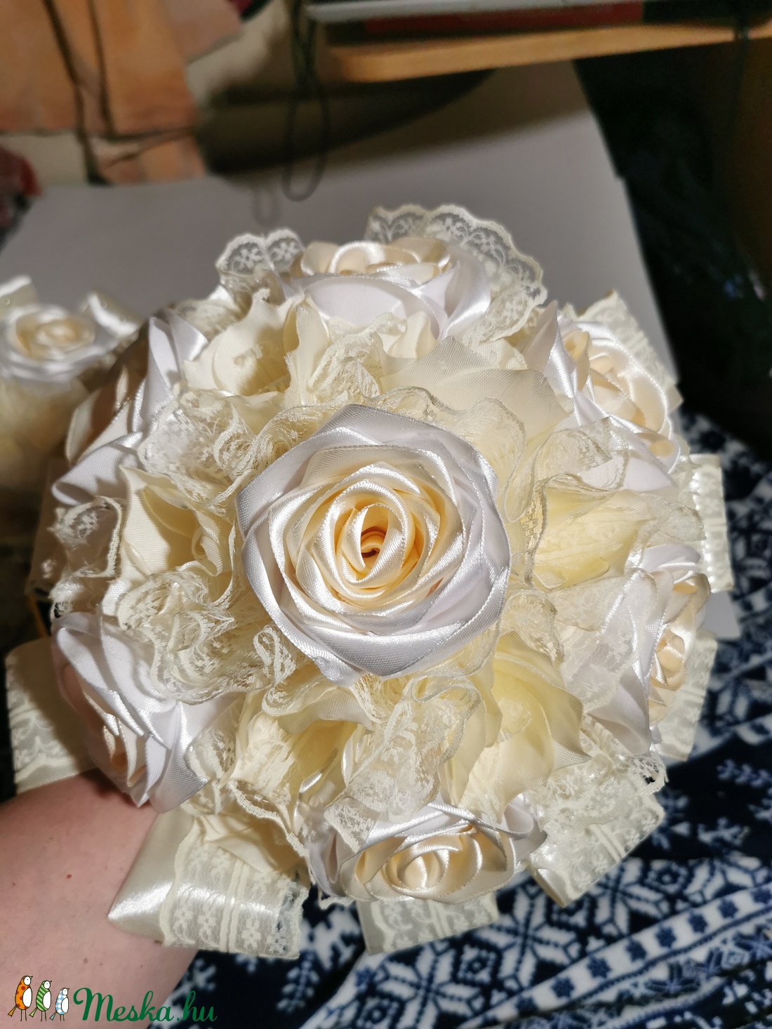 Vanilia fő, és dobó csokor  + szülő köszöntők - esküvő - menyasszonyi- és dobócsokor - Meska.hu