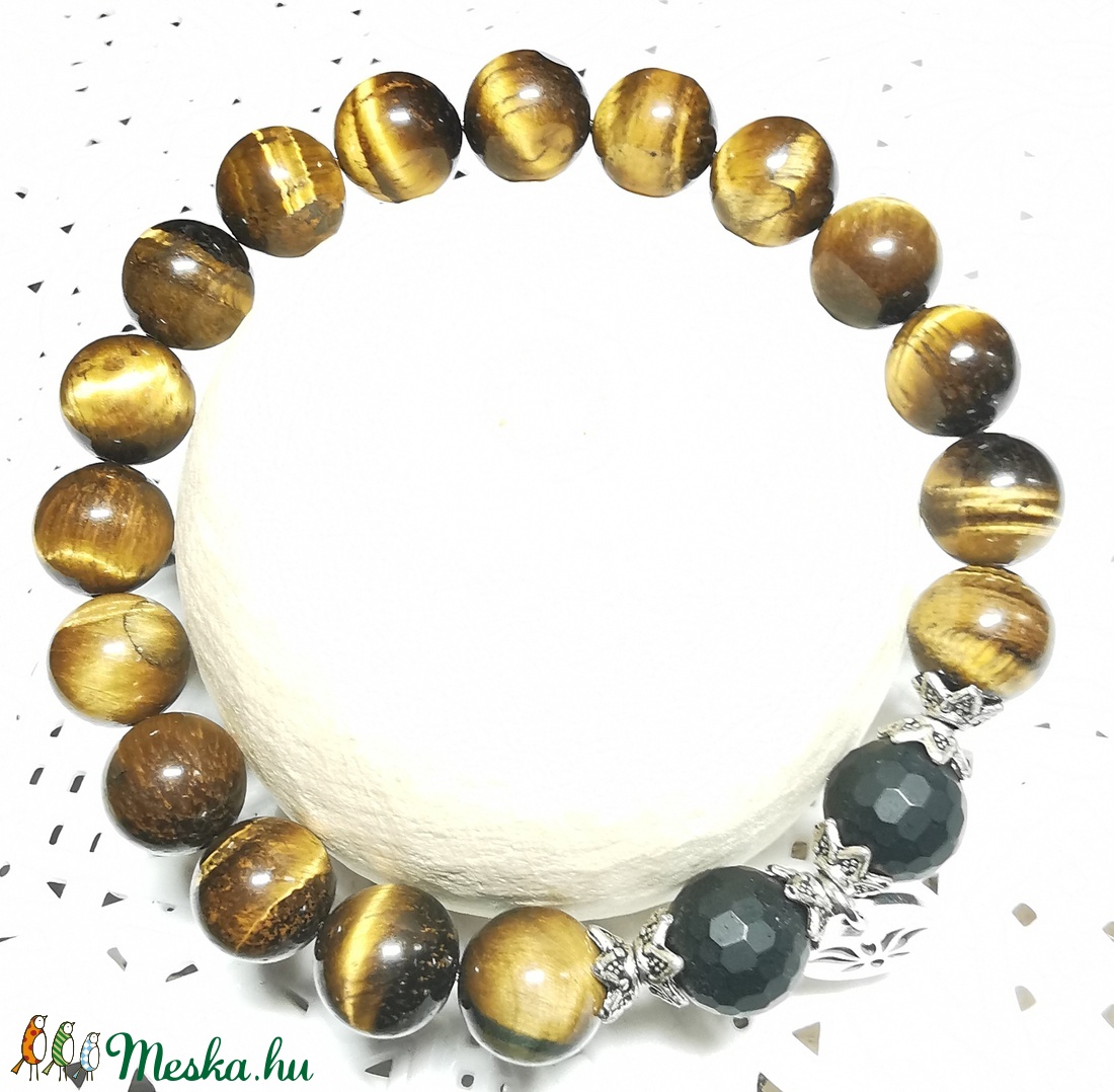 Tiger's eye - ékszer - karkötő - bogyós karkötő - Meska.hu