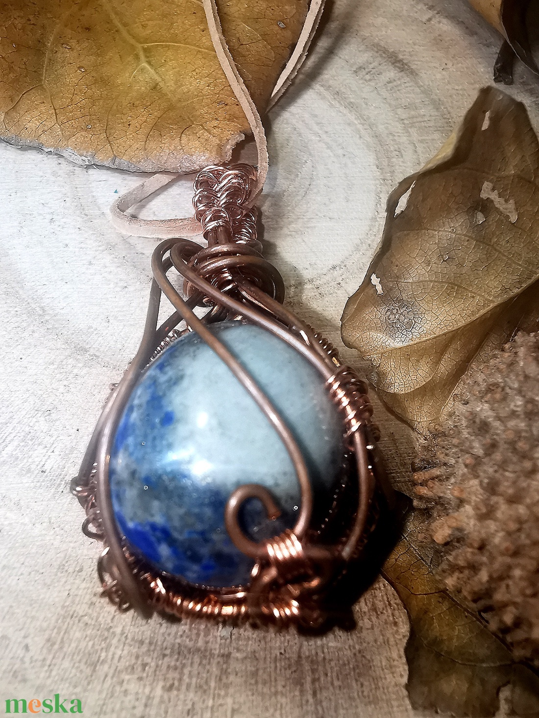 Lapis lazuli medál - ékszer - nyaklánc - medál - Meska.hu