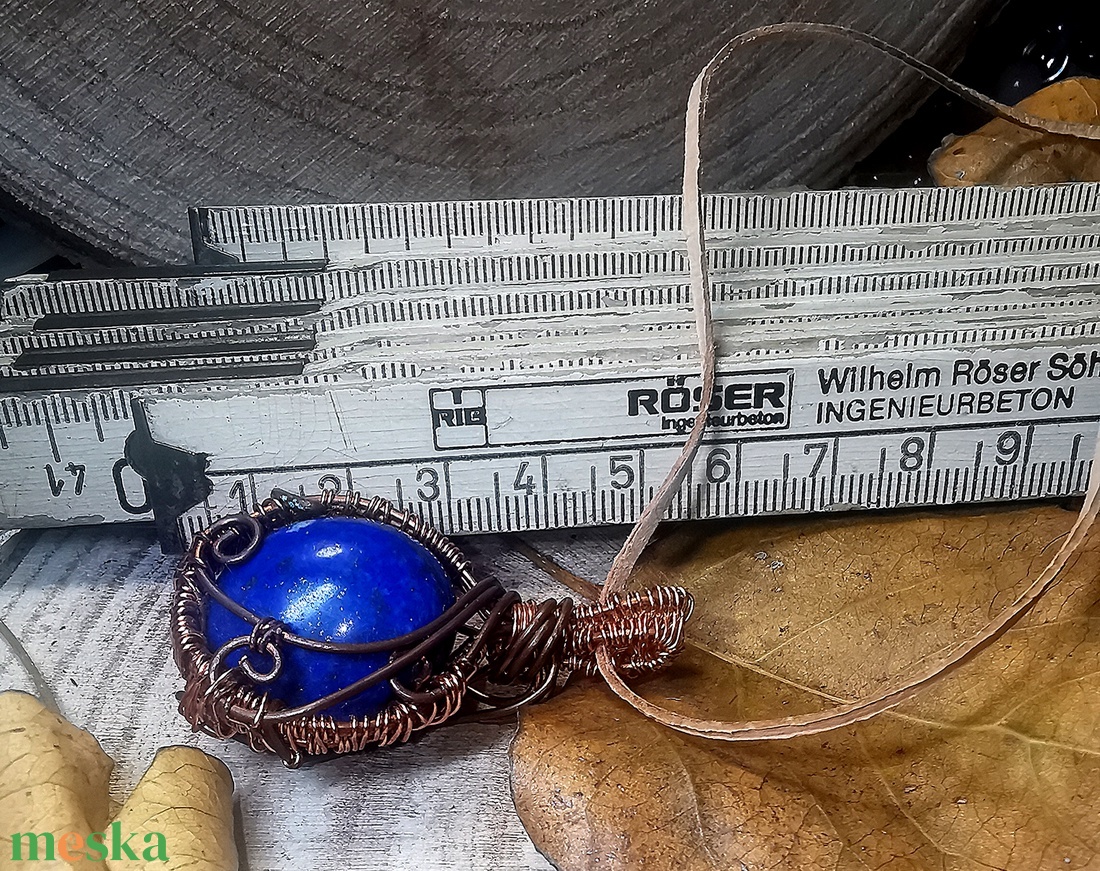 Lapis lazuli medál - ékszer - nyaklánc - medál - Meska.hu