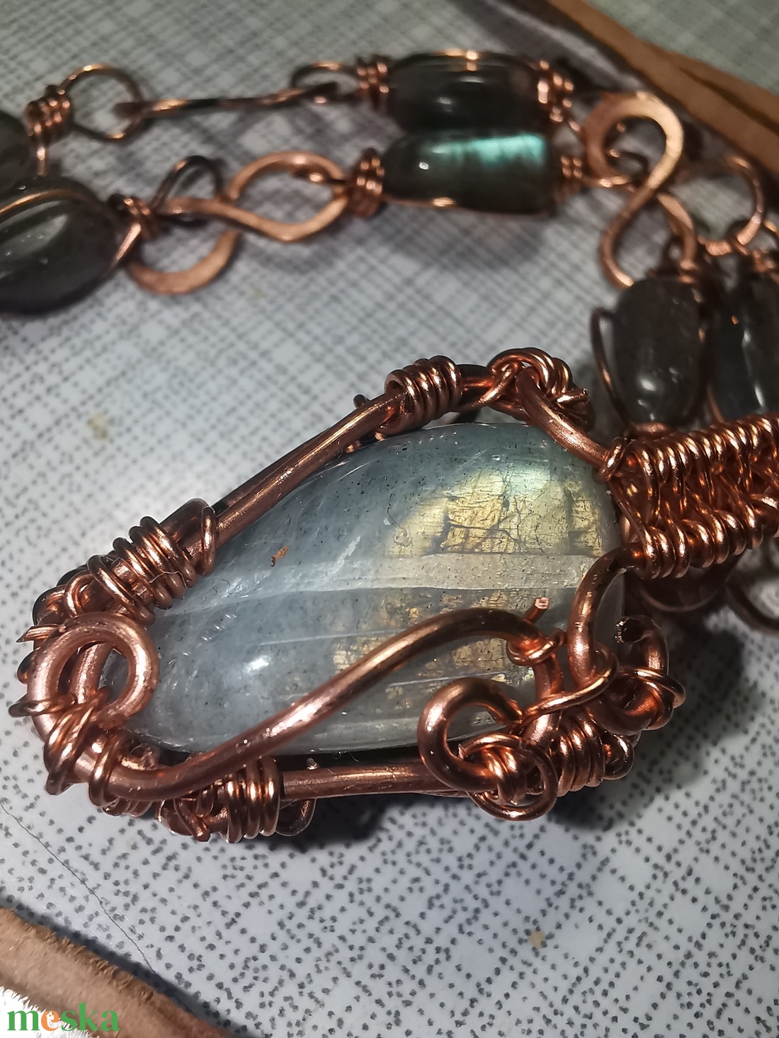 Labradorit nyakék - ékszer - nyaklánc - medálos nyaklánc - Meska.hu