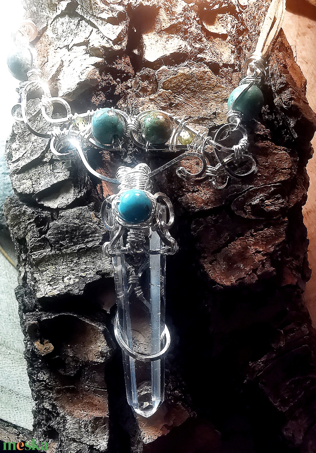 Tiszta kommunikáció nyakék - ékszer - nyaklánc - medálos nyaklánc - Meska.hu