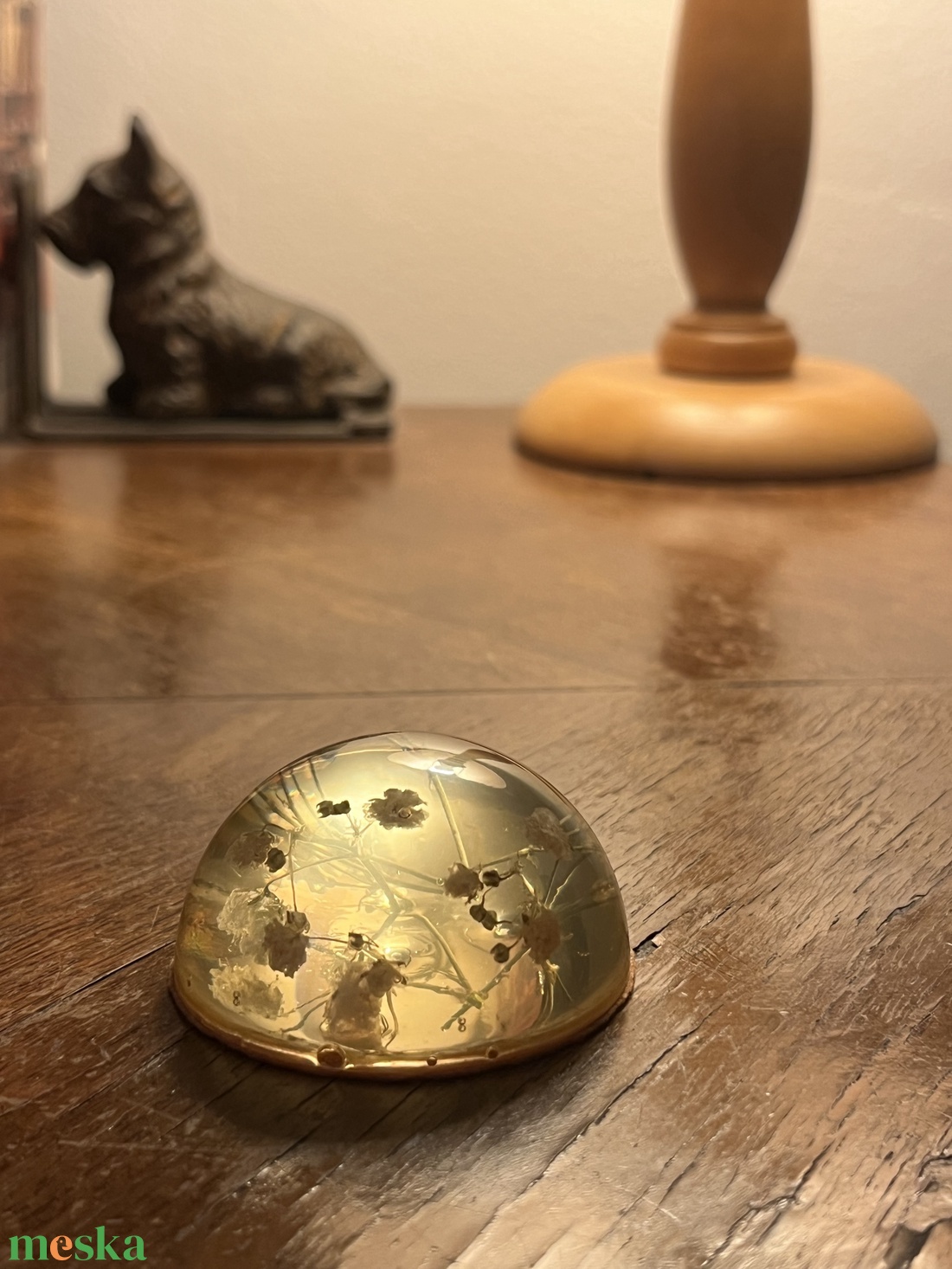 Fátyolvirágos papírnehezék 5 cm - otthon & életmód - dekoráció - asztal és polc dekoráció - asztaldísz - Meska.hu