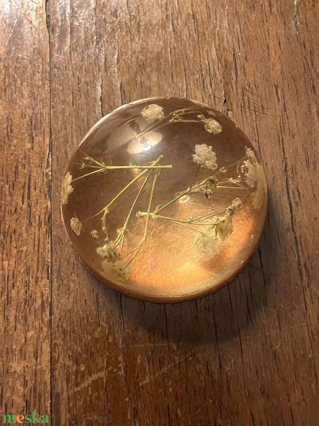 Fátyolvirágos papírnehezék 5 cm - otthon & életmód - dekoráció - asztal és polc dekoráció - asztaldísz - Meska.hu