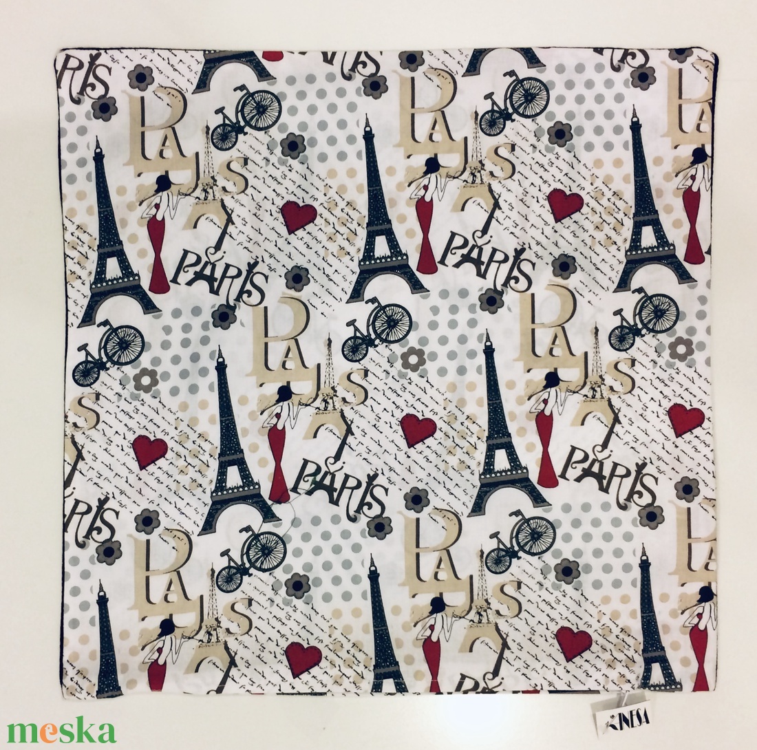 Diszpárna huzat Párizs - otthon & életmód - lakástextil - párna & párnahuzat - díszpárnahuzat - Meska.hu