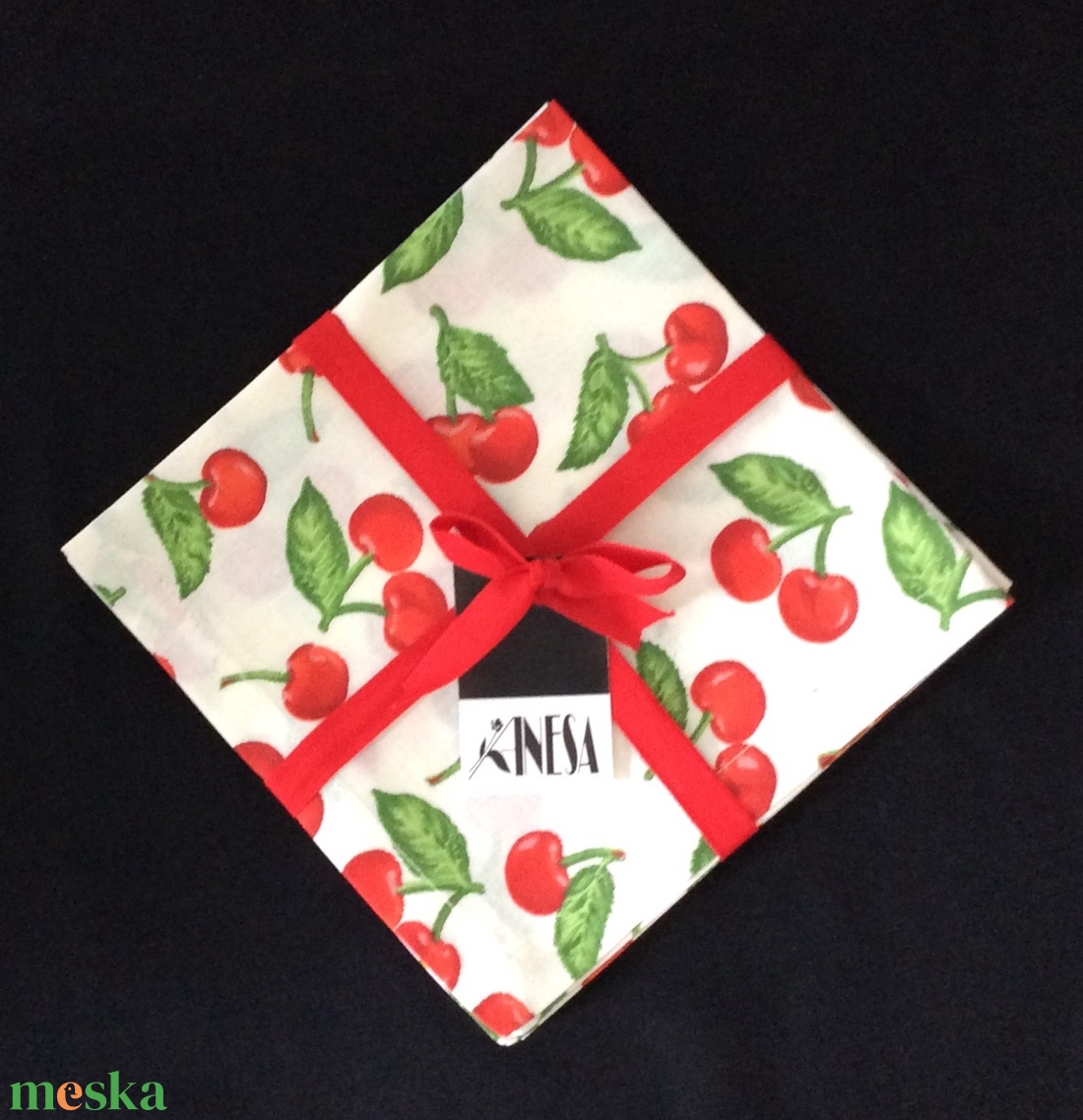 Szalvéta cseresznye mintával / Zero Waste / - otthon & életmód - konyhafelszerelés, tálalás - konyhai textil - szalvéta - Meska.hu Szalvéta cseresznye mintával / Zero Waste / - otthon & életmód - konyhafelszerelés, tálalás - konyhai textil - szalvéta - Meska.hu