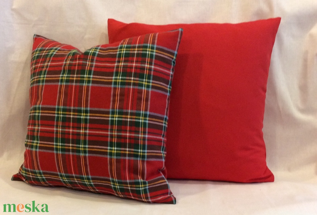 Díszpárnahuzat skót kockás  - otthon & életmód - lakástextil - párna & párnahuzat - díszpárnahuzat - Meska.hu