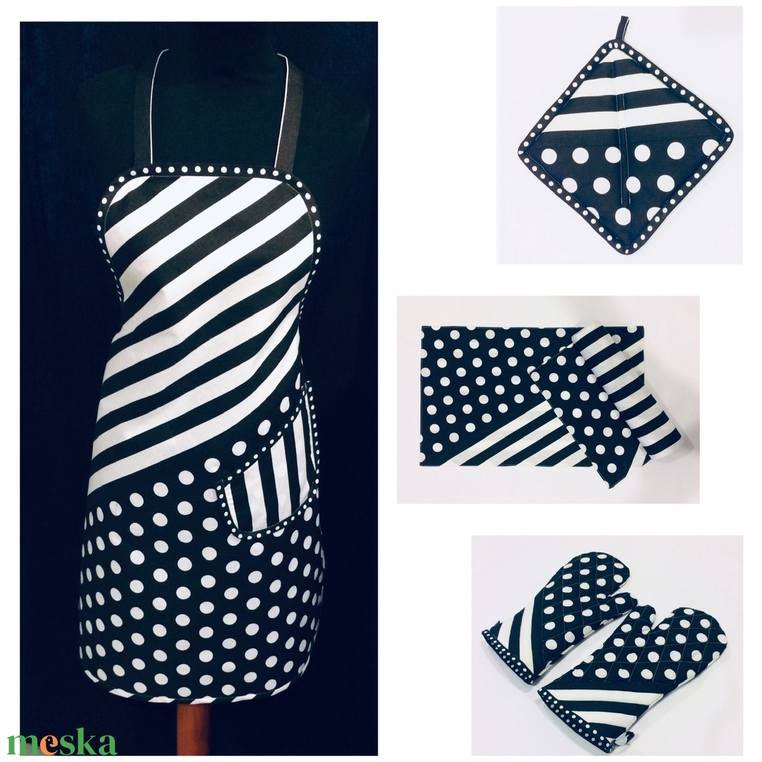 Kötény fekete - fehér monochrom stílusban - otthon & életmód - konyhafelszerelés, tálalás - konyhai textil - kötény - Meska.hu Kötény fekete - fehér monochrom stílusban - otthon & életmód - konyhafelszerelés, tálalás - konyhai textil - kötény - Meska.hu