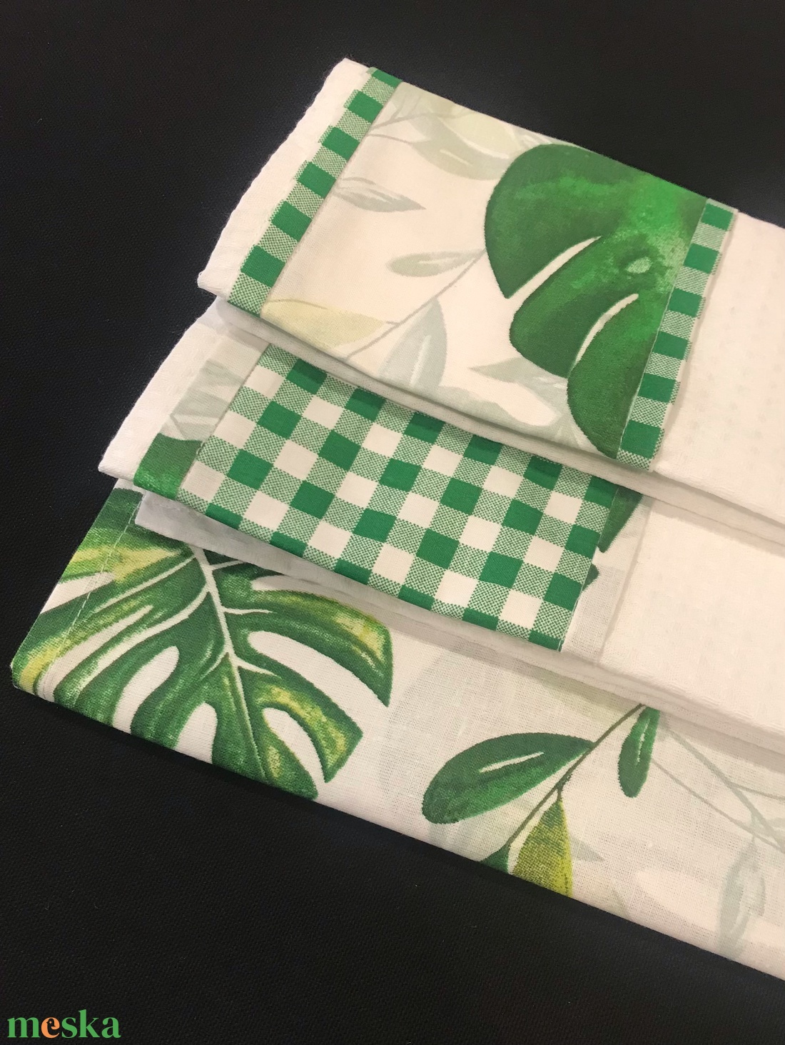 Konyharuha szett levél mintás - otthon & életmód - konyhafelszerelés, tálalás - konyhai textil - konyharuha & törlőkendő - Meska.hu Konyharuha szett levél mintás - otthon & életmód - konyhafelszerelés, tálalás - konyhai textil - konyharuha & törlőkendő - Meska.hu