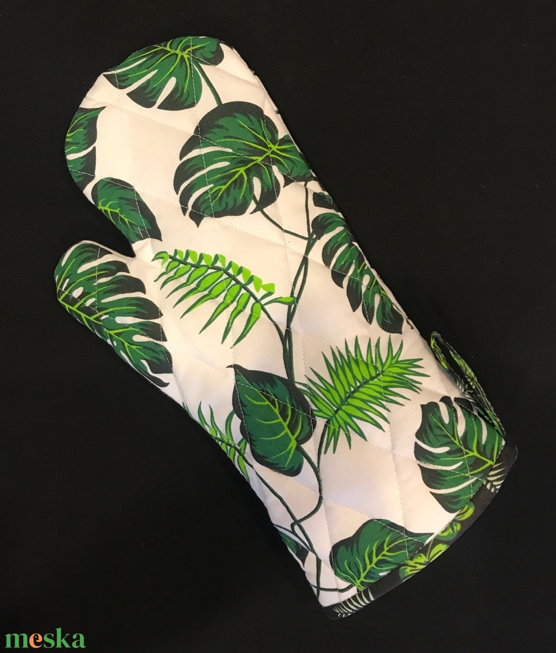 Edényfogó pálmalevél mintával  - otthon & életmód - konyhafelszerelés, tálalás - konyhai textil - edényfogó & edényfedő - Meska.hu