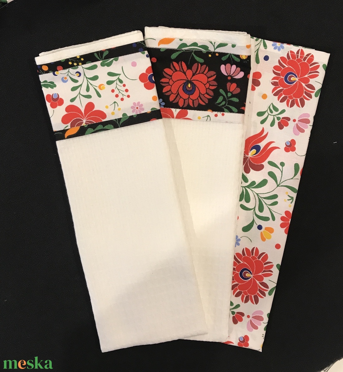 Konyharuha szett matyó mintával  - otthon & életmód - konyhafelszerelés, tálalás - konyhai textil - konyharuha & törlőkendő - Meska.hu