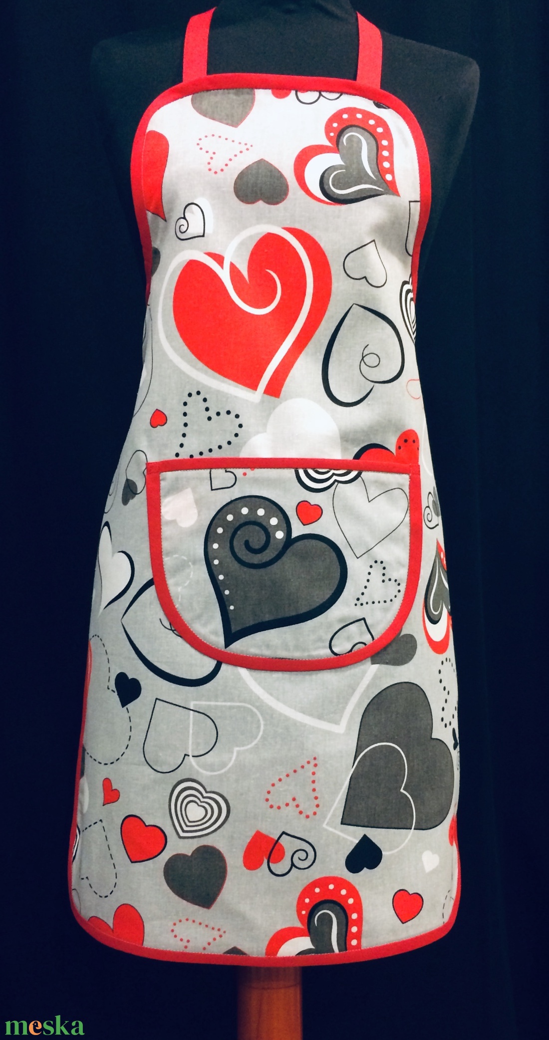 Konyharuha szett szívecske  mintás - otthon & életmód - konyhafelszerelés, tálalás - konyhai textil - konyharuha & törlőkendő - Meska.hu