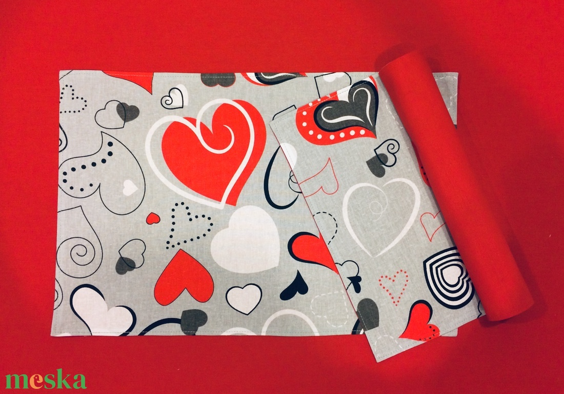 Konyharuha szett szívecske  mintás - otthon & életmód - konyhafelszerelés, tálalás - konyhai textil - konyharuha & törlőkendő - Meska.hu