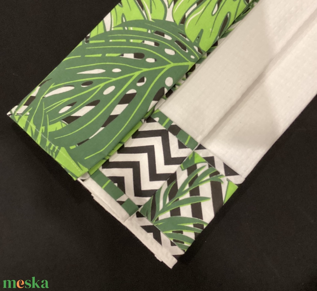 Konyharuha szett levél mintával - otthon & életmód - konyhafelszerelés, tálalás - konyhai textil - konyharuha & törlőkendő - Meska.hu