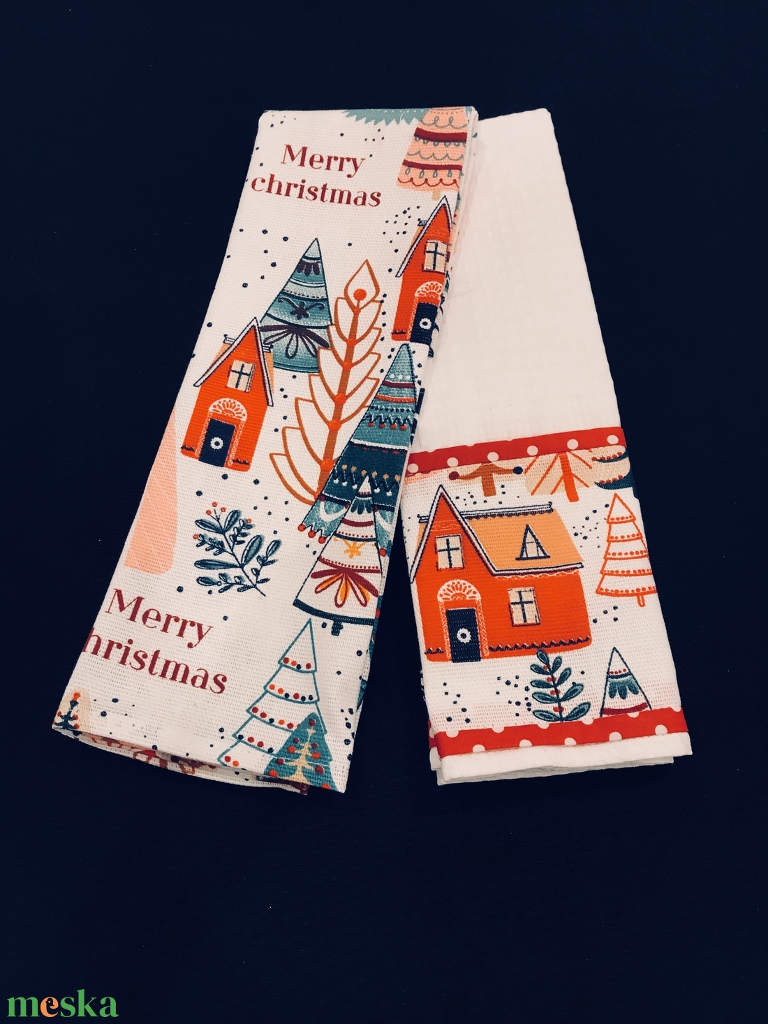 Konyharuha szett karácsonyi mintával  - otthon & életmód - konyhafelszerelés, tálalás - konyhai textil - konyharuha & törlőkendő - Meska.hu