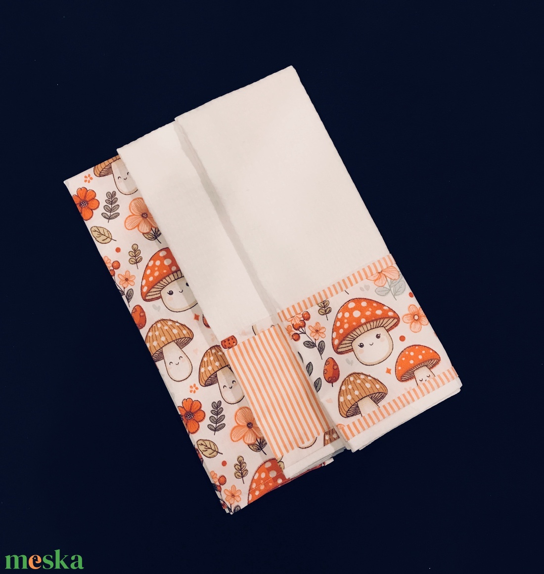 Edényfogó kesztyű  vidám gomba  mintával  - otthon & életmód - konyhafelszerelés, tálalás - konyhai textil - edényfogó & edényfedő - Meska.hu