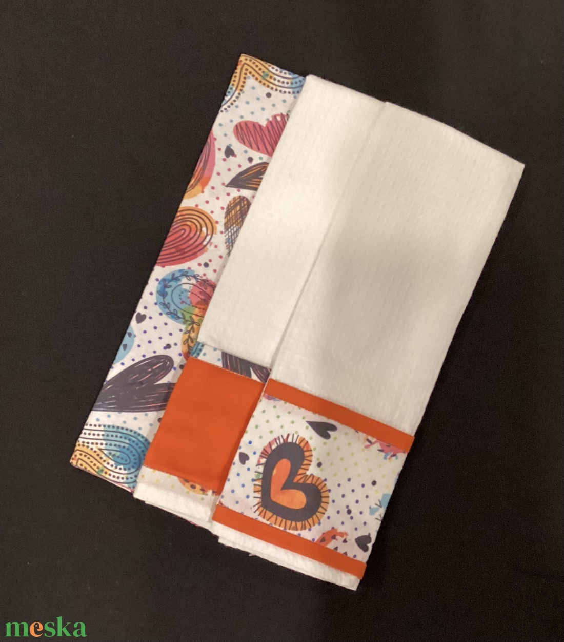 Konyharuha szett vídám szívek  - otthon & életmód - konyhafelszerelés, tálalás - konyhai textil - konyharuha & törlőkendő - Meska.hu