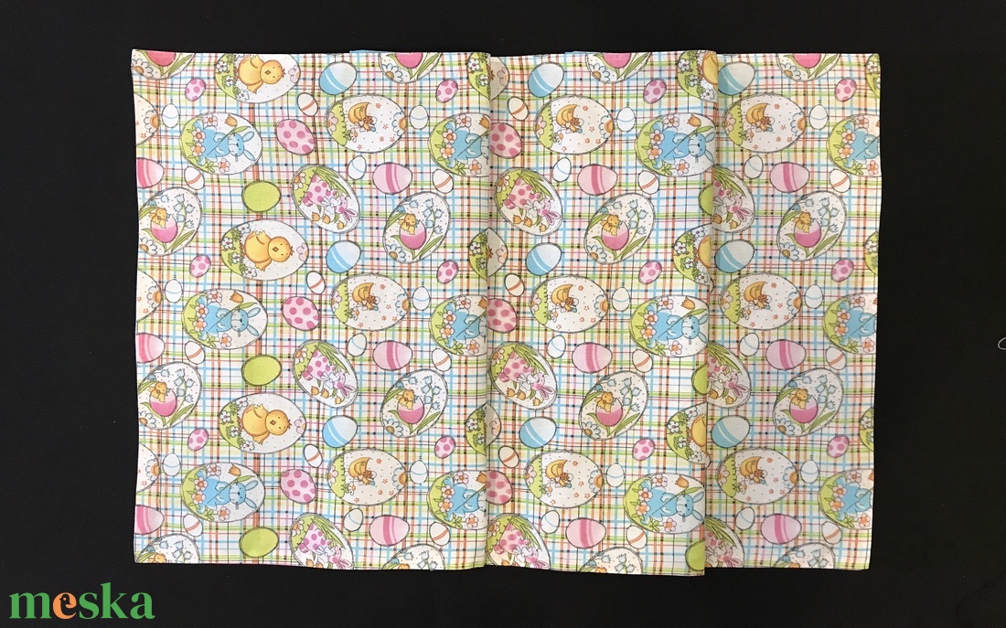 Asztali futó Húsvéti vidám mintával  - otthon & életmód - lakástextil - abrosz, terítő - étkezőabrosz - Meska.hu