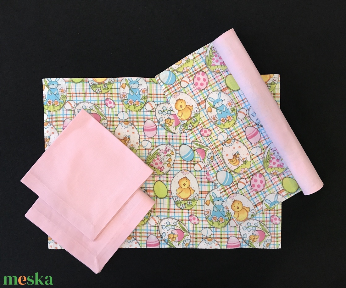 Tányéralátét szett Húsvéti mintával  - otthon & életmód - konyhafelszerelés, tálalás - tálalás - tányér- és poháralátét - Meska.hu