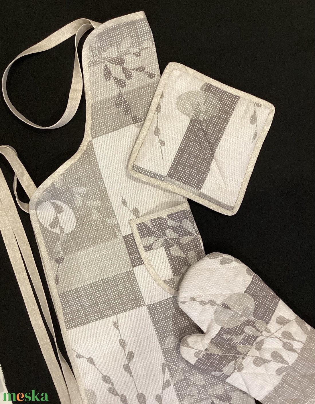 Konyharuha szett bézs szín világú - otthon & életmód - konyhafelszerelés, tálalás - konyhai textil - konyharuha & törlőkendő - Meska.hu