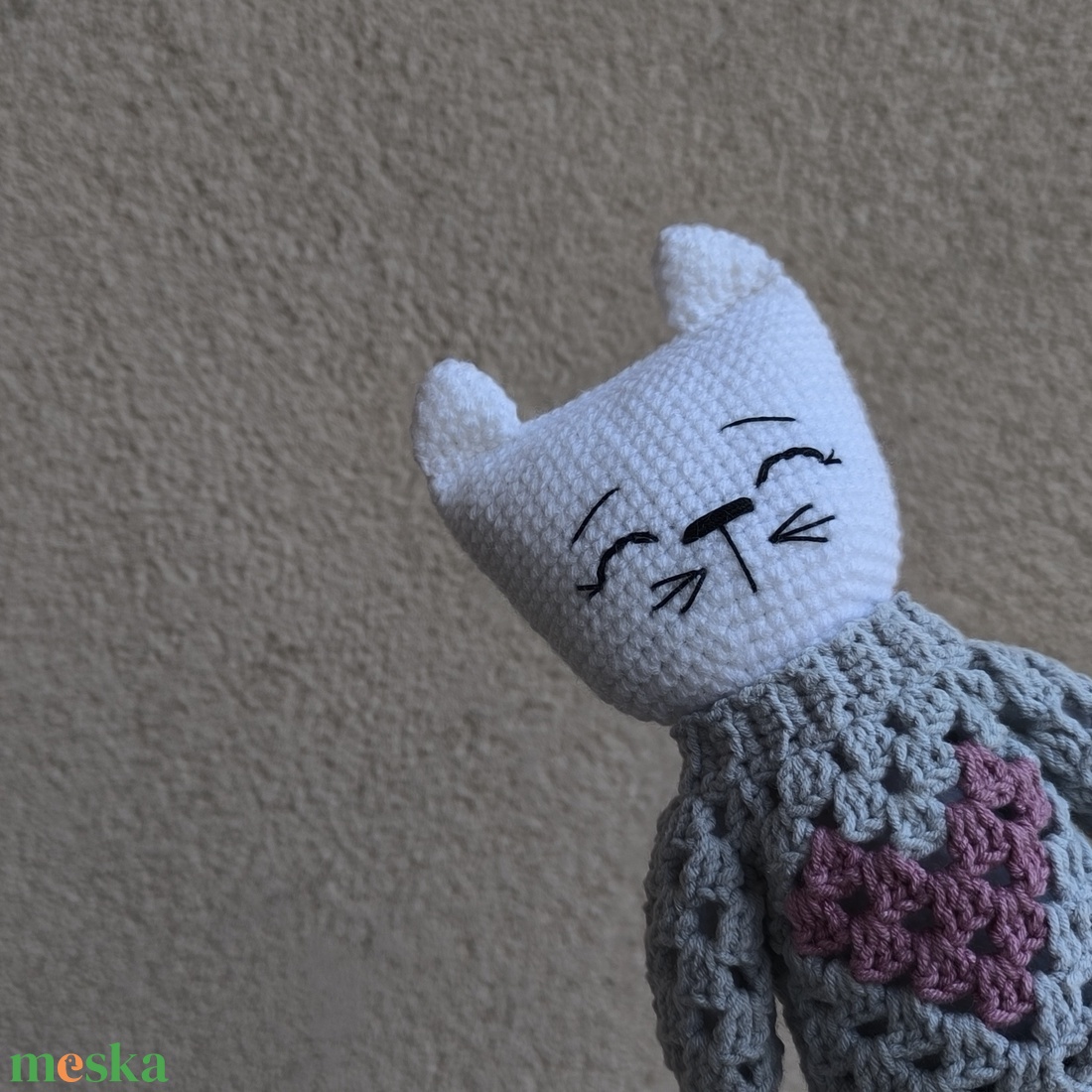 Horgolt cica - játék & sport - plüssállat & játékfigura - cica - Meska.hu