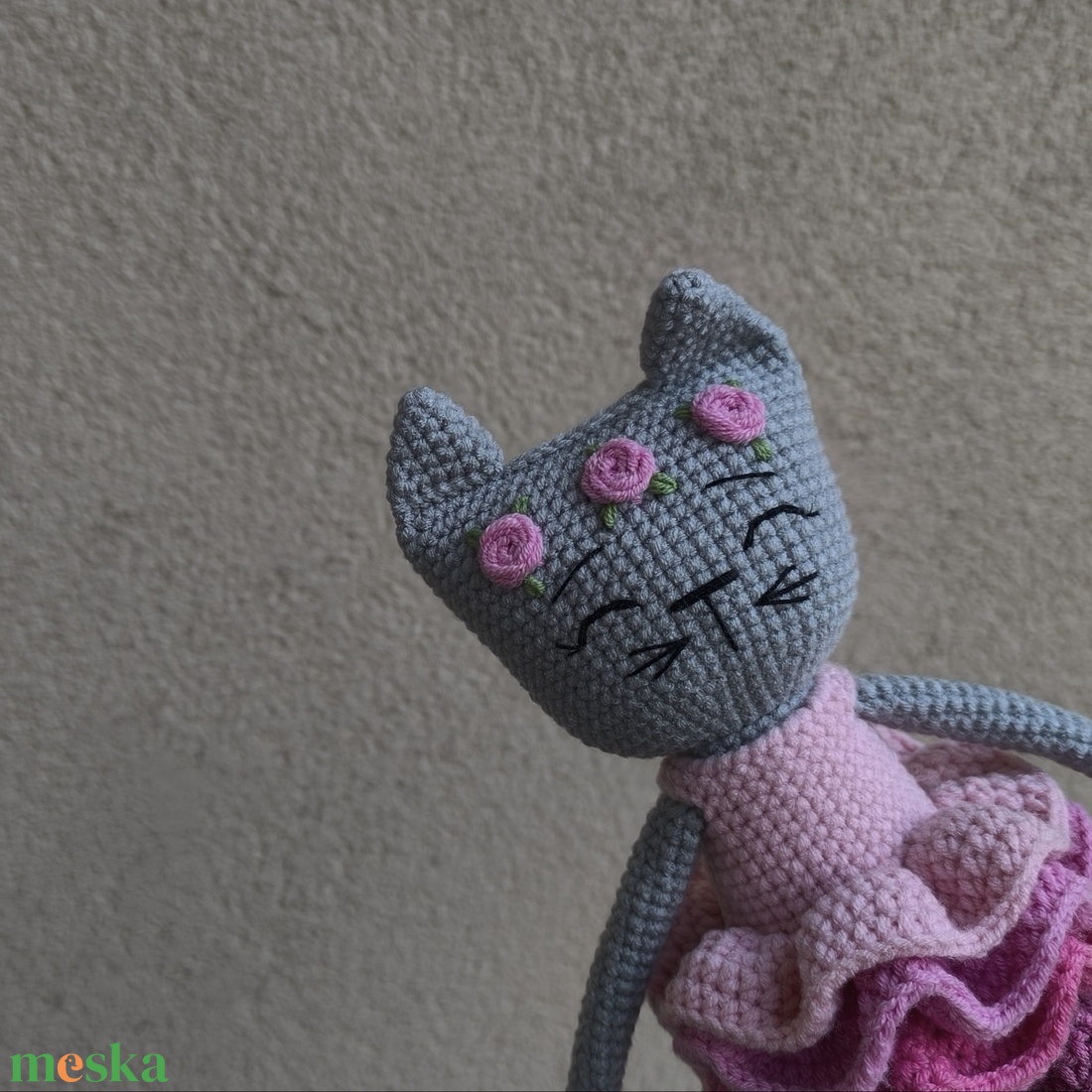 Horgolt cica - játék & sport - plüssállat & játékfigura - cica - Meska.hu