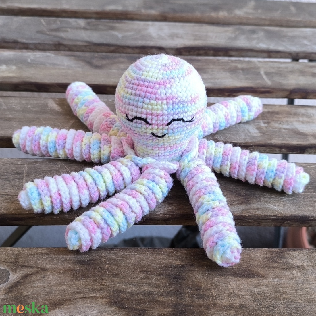 Horgolt polip - játék & sport - plüssállat & játékfigura - polip, medúza - Meska.hu