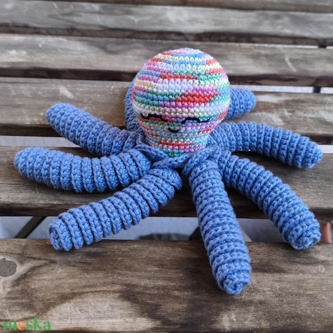 Horgolt polip - játék & sport - plüssállat & játékfigura - polip, medúza - Meska.hu