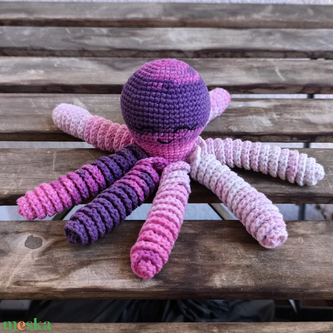 Horgolt polip - játék & sport - plüssállat & játékfigura - polip, medúza - Meska.hu
