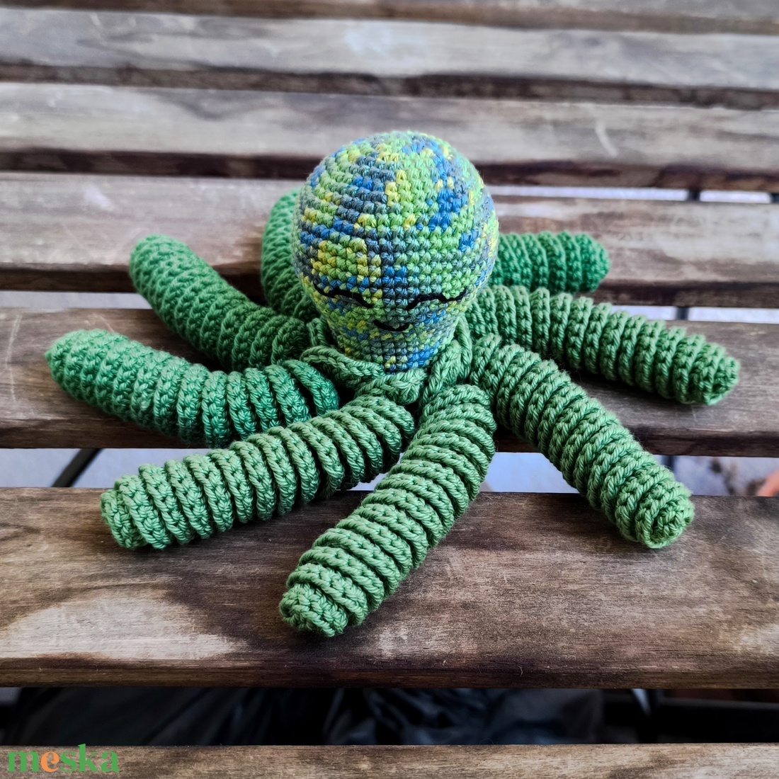 Horgolt polip - játék & sport - plüssállat & játékfigura - polip, medúza - Meska.hu