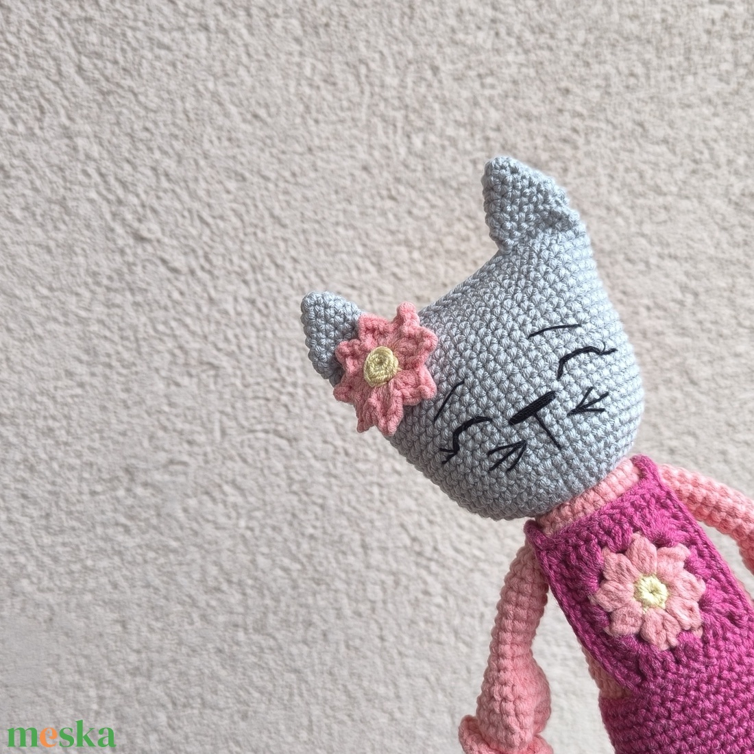 Horgolt cica - játék & sport - plüssállat & játékfigura - cica - Meska.hu