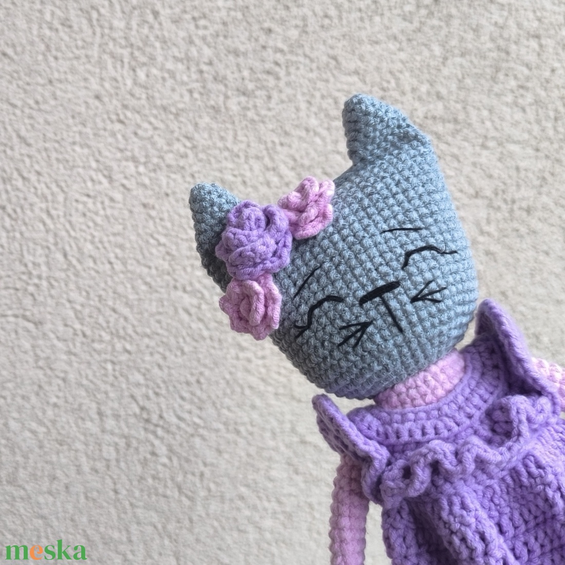 Horgolt cica - játék & sport - plüssállat & játékfigura - cica - Meska.hu