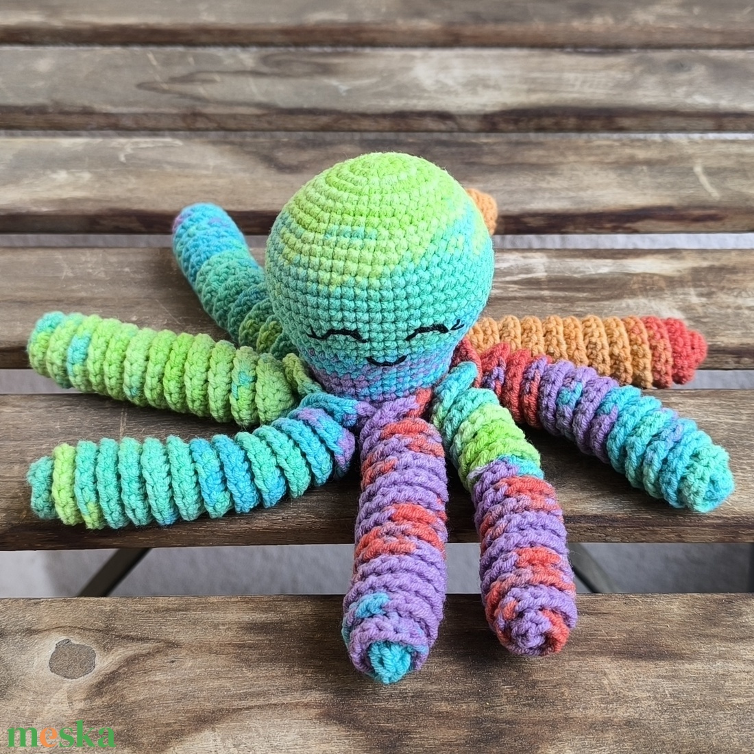 Horgolt polip - játék & sport - plüssállat & játékfigura - polip, medúza - Meska.hu