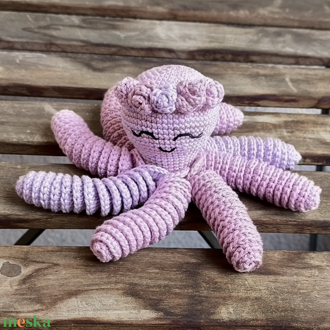 Horgolt polip - játék & sport - plüssállat & játékfigura - polip, medúza - Meska.hu